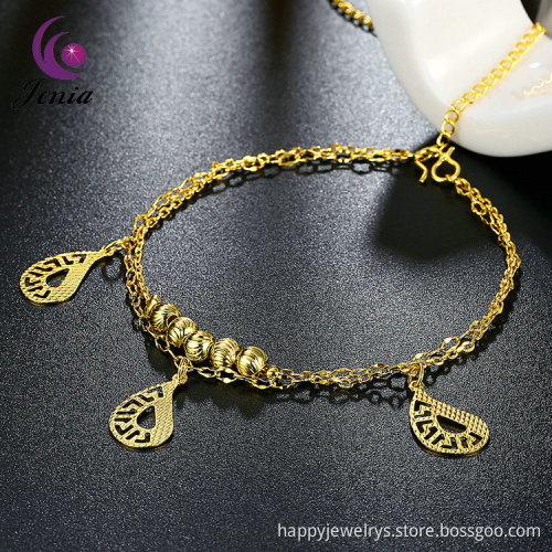 Jenia Gold Plated Jewelry Wholesale China Thin Chain Link Adjustable Anklet